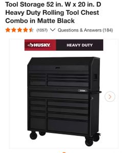 Husky 52 in. Heavy Duty Rolling Tool Chest Combo
