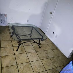 Coffee Glass Top Table With Base. Nice Looking Furniture 