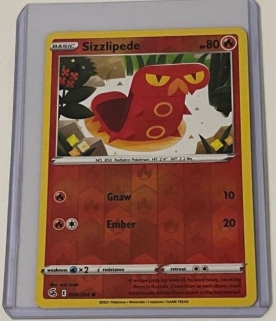 Sizzlipede 46/264 Fusion Strike Reverse Holo Common Pokémon TCG