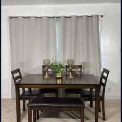 Contemporary Dining Table 4 Chairs & Bench  ASHLEY FURNITURE