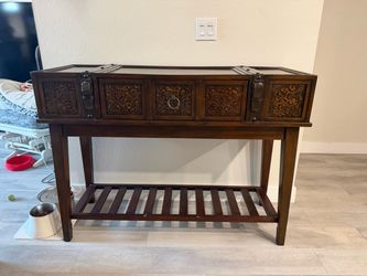 Dark Wood Entry Table