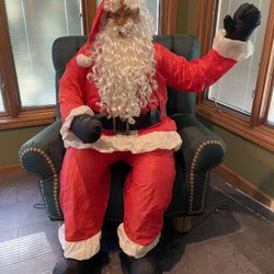 Blow Up Santa In Chair 