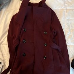 long Burgundy jacket 