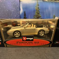 1:18 Scale 1994 Porsche 911 Carrera Cabriolet Diecast Car. New Unopened.