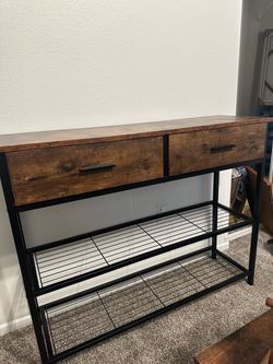 Wooden entry table
