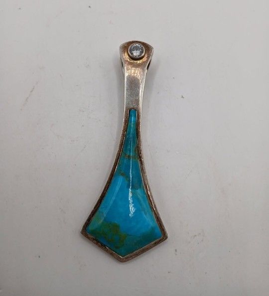 DTR Turquoise, CZ Pendant, Jay King 925