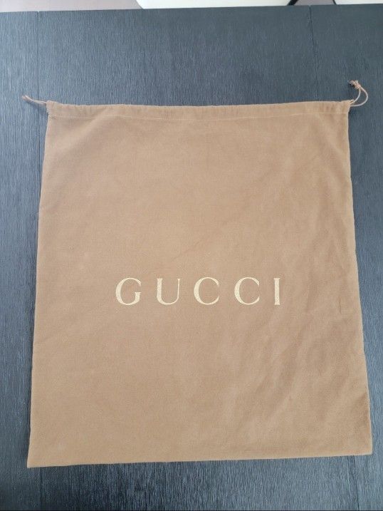 Gucci X-Large Drawstring Dust Bag measures ~ 22 X 23”