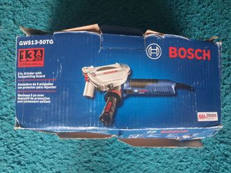 Bosch GWS13-50TG 5-Inch Angle Grinder with Tuckpointing Guard including DELTA DIAMOND TORNADO BLADES.