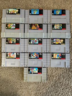 SNES Super Mario Game Cartridge Lot
