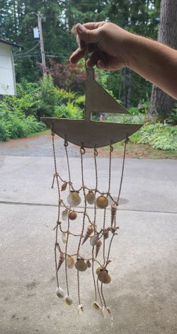 Cute Wood & Seashell Windchime
