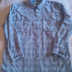 Magellan Outdoors Button Up Long Sleeve Shirt Men's Size XL $3
