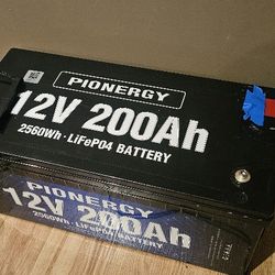  12V 200Ah LiFePO4 battery lightly used 