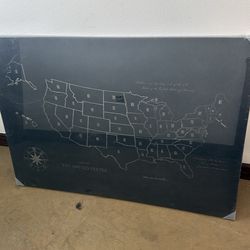 USA decor map