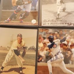 15 Autographed Baseball Photos 