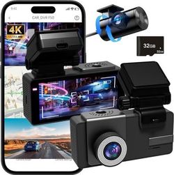 NEW Dashcam Front and Rear Camera, 4K UHD Dual Channel Dash Cam,WiFi - App Control, G-Senso,170° ,