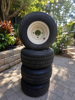 GOLF CART TIRES ( PRACTICALLY NEW)