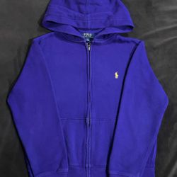 Purple & Yellow full POLO zip up, YOUTH 10-12