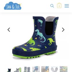 Jan & Jul Kids Dinosaur Rain Boots Size 5