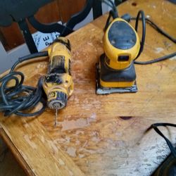 2 DeWalt Tools, Palm Sander, Dremel Saw. $ 35 Each Or Both For $60