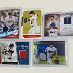 Los Angeles Dodgers Relic Baseball Card Lot 