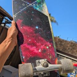Globe Skateboard Cruiser Longboard Long Skate Board Complete Chromantic Galaxy Space 9.5" x 33"