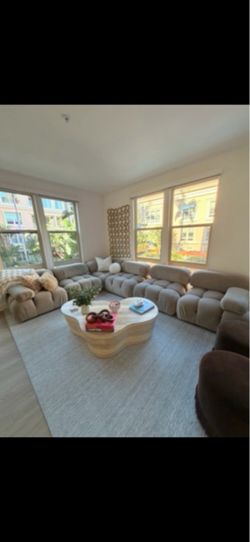 6 Piece Modular Sectional Sage Color