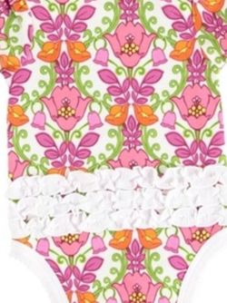 Vera Bradley Baby Ruffle Bodysuit Lilli Bell 6-9 Months New