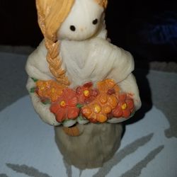 2x Corn Husk Dolls Lenox Wax Candle