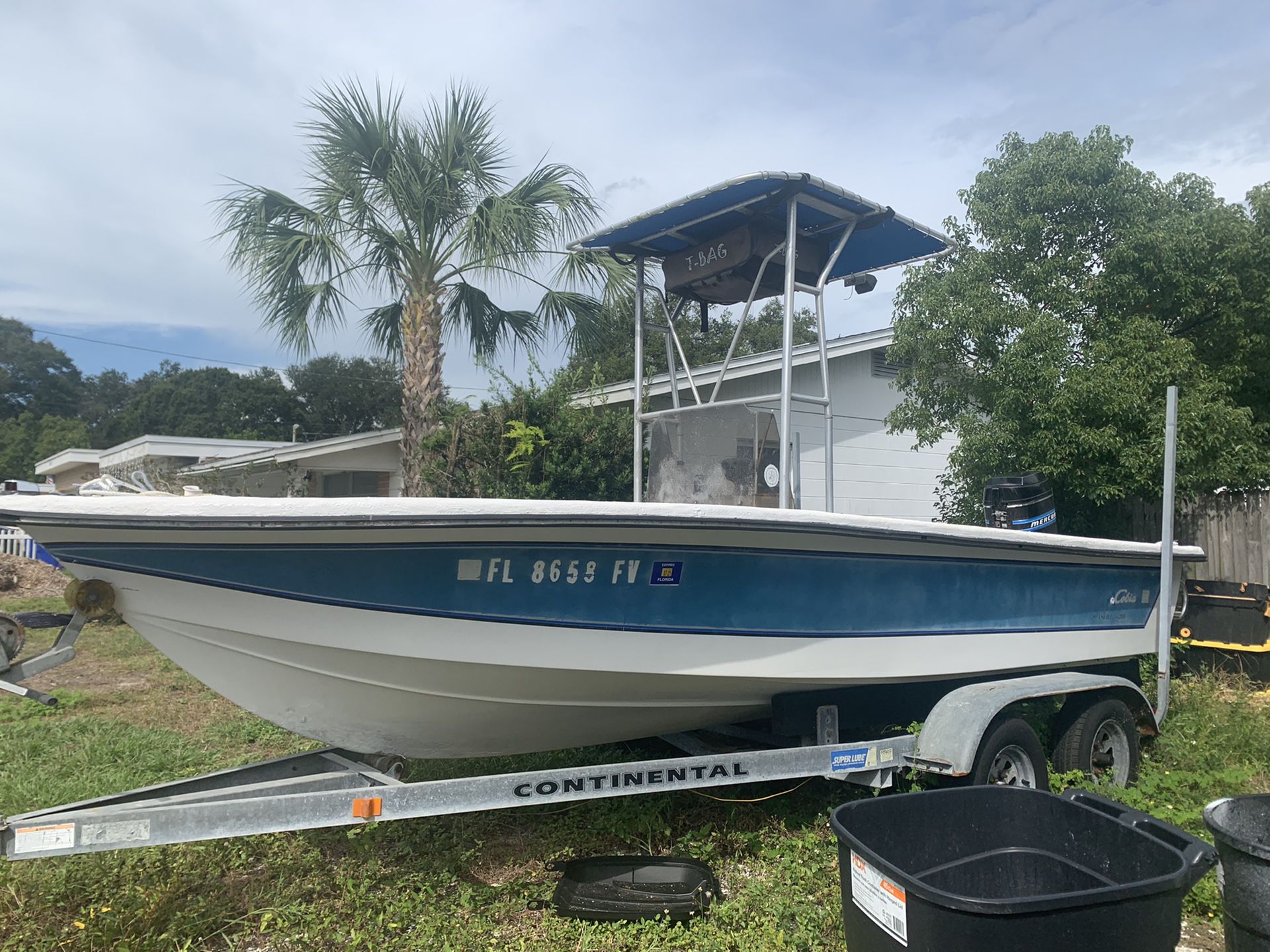 18ft. Cobia Sunskiff ss200 w/ Double Axle Continental saltwater trailer
