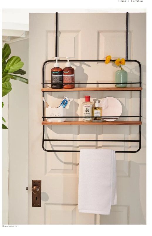 Over the door tiered storage rack