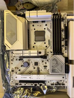 B850 steel legend WiFi motherboard white