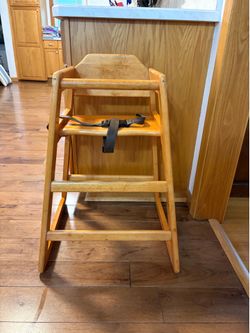 Oak toddler high chair
