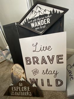 Nursery / Toddler Room Rustic Adventure Wall Décor – Set of 6