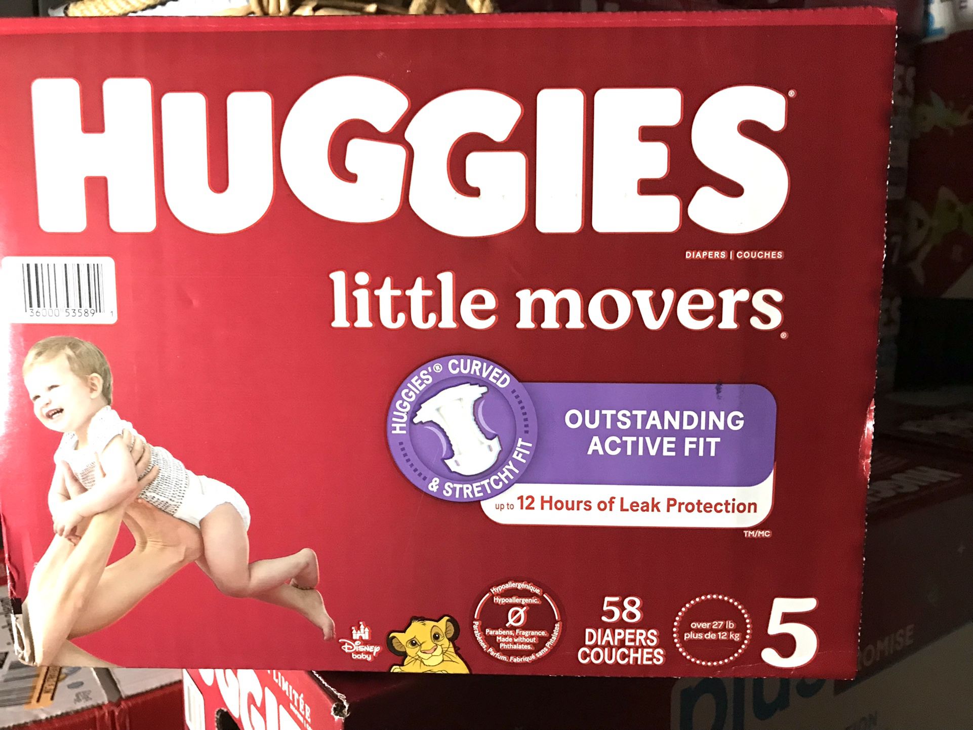 Huggies Little Movers Size 5/58 Diapers 