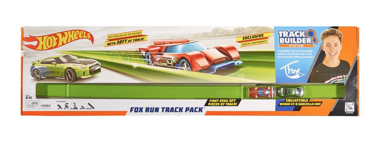 Hot Wheels Tanner Fox Run 30 Feet Track Builder Track Pack
