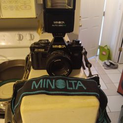 Minolta 35 mm Camera With Case