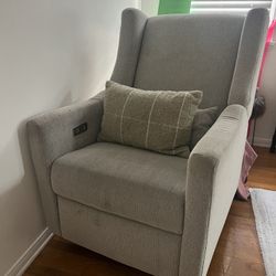 cb2 recliner nursery chair