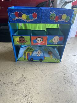 Cocomelon Toddler Bed And Toy Organizer