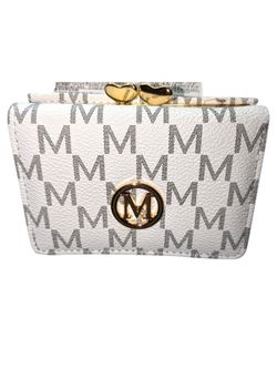 WOMEN'S BEIGE BUCKLE CLASSIC ELEGANT FASHION STYLE WALLET