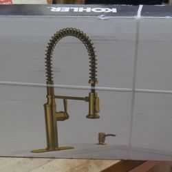 Kohler Suos Pro R10651-SD-2MB Pull-Down Kitchen Faucet - Gold NEW.