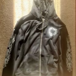 Chrome Heart Zip Up Hoodie