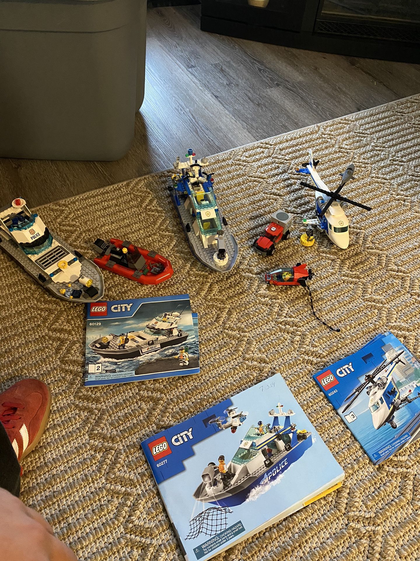 Lego City Boats And Helicopter(3 Sets)