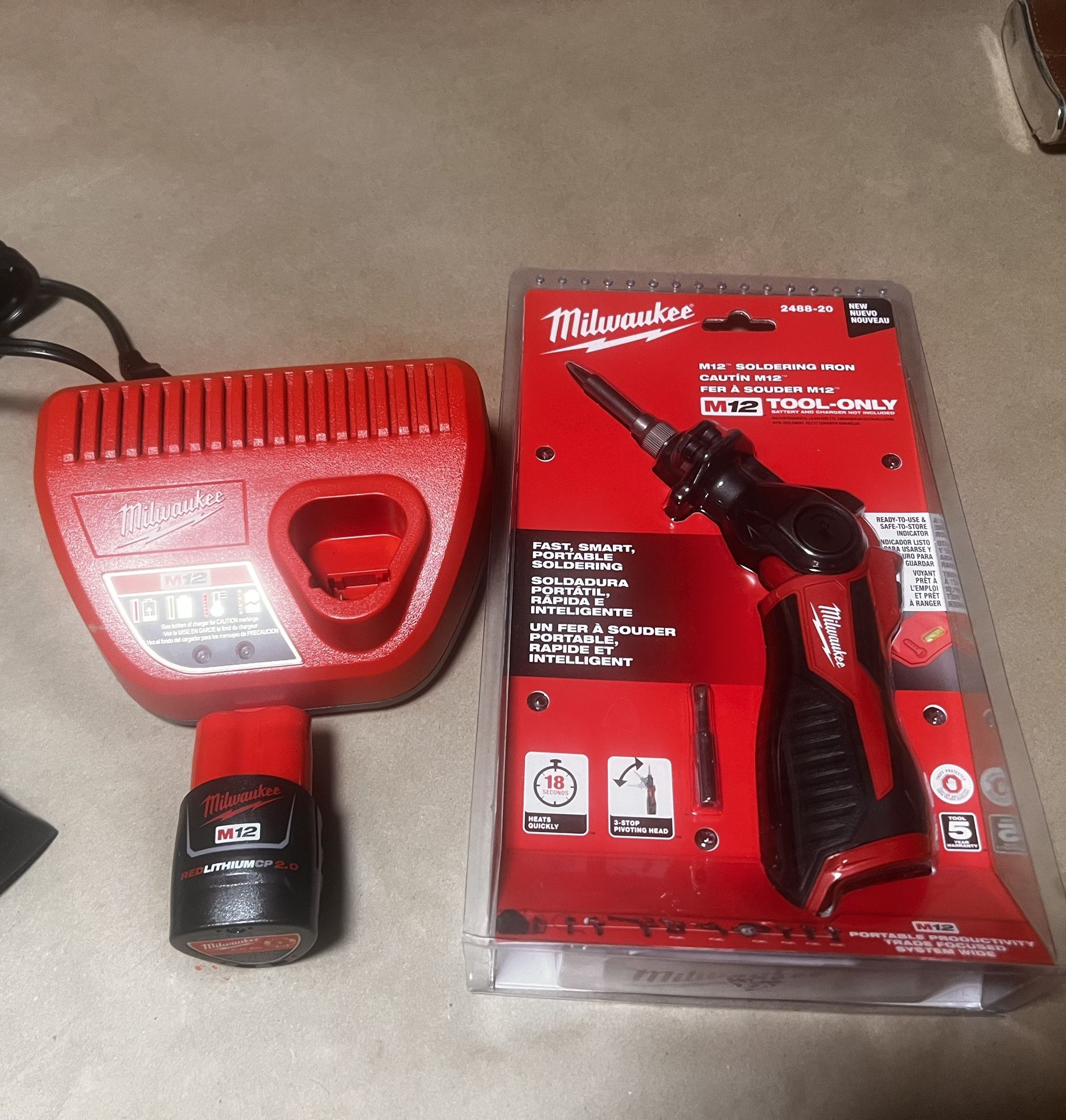 M12 Soldering Tool With Battery/Charger