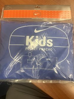 Nike Kids Blue Pocket Poncho