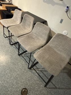 4 counter height Bar Stools- Grey $35 obo