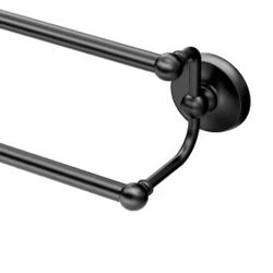 Gatco Designer II 24 in. Double Towel Bar in Matte Black