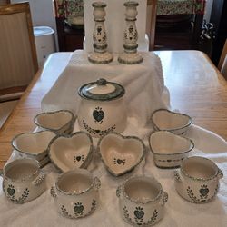 Green Heart Serving Dishes