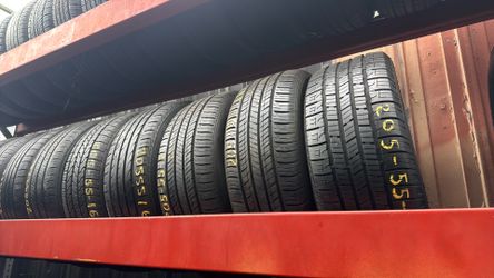 16” tires 205/55/16 semi new with free installation $50 each