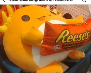 Squishmallows Orange Axolotl with Reese's Plush
