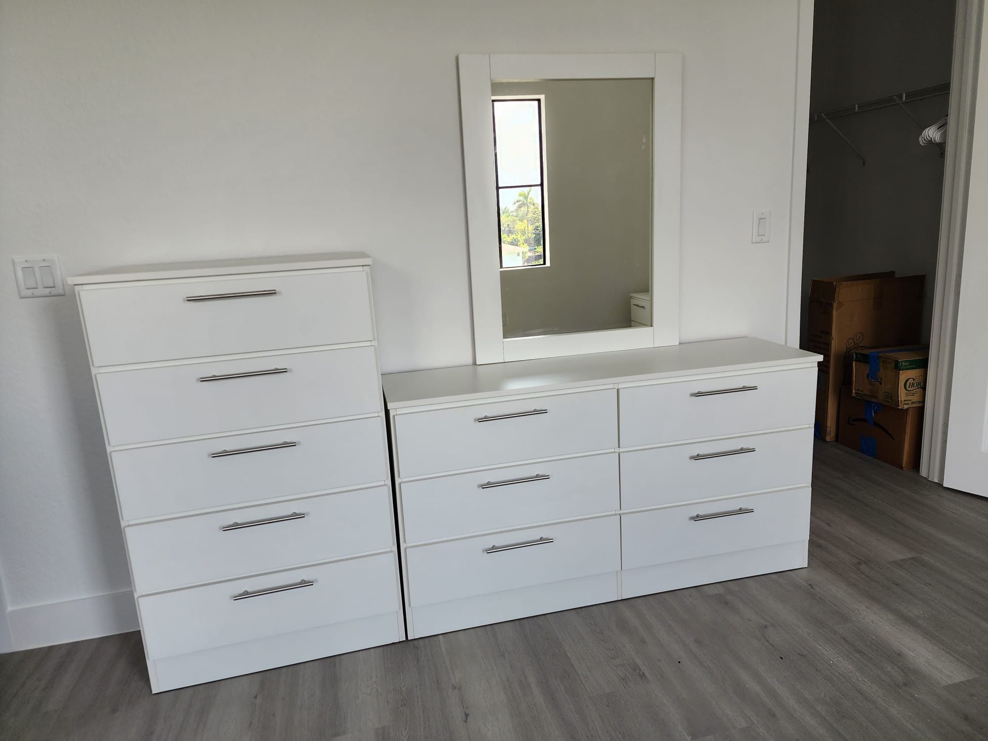✨DRESSER WITH MIRROR AND CHEST- COMODA CON ESPEJO Y GAVETERO